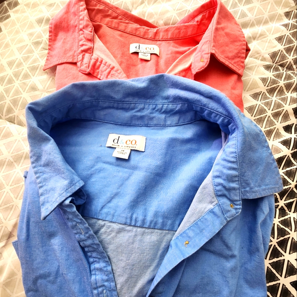 D & Co 2 xl button down shirts